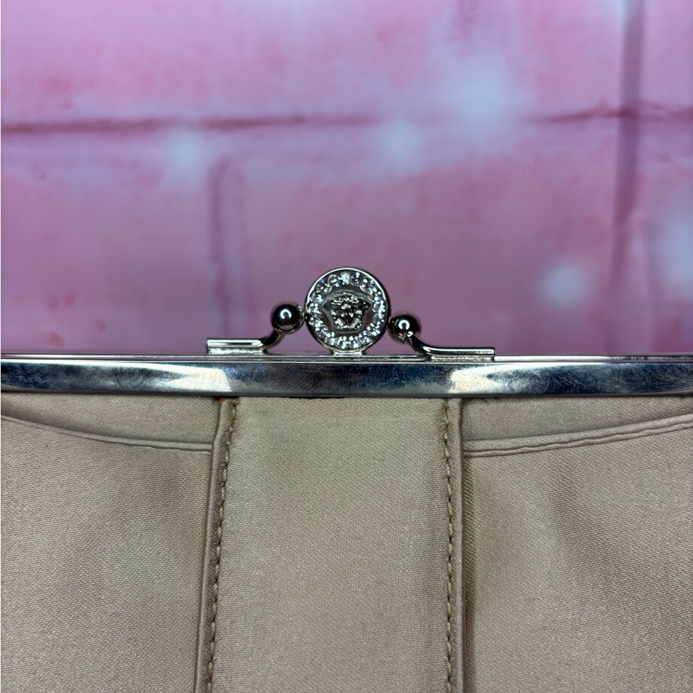 Versace Beige Wallet with Silver Accents - Picture 5 of 14